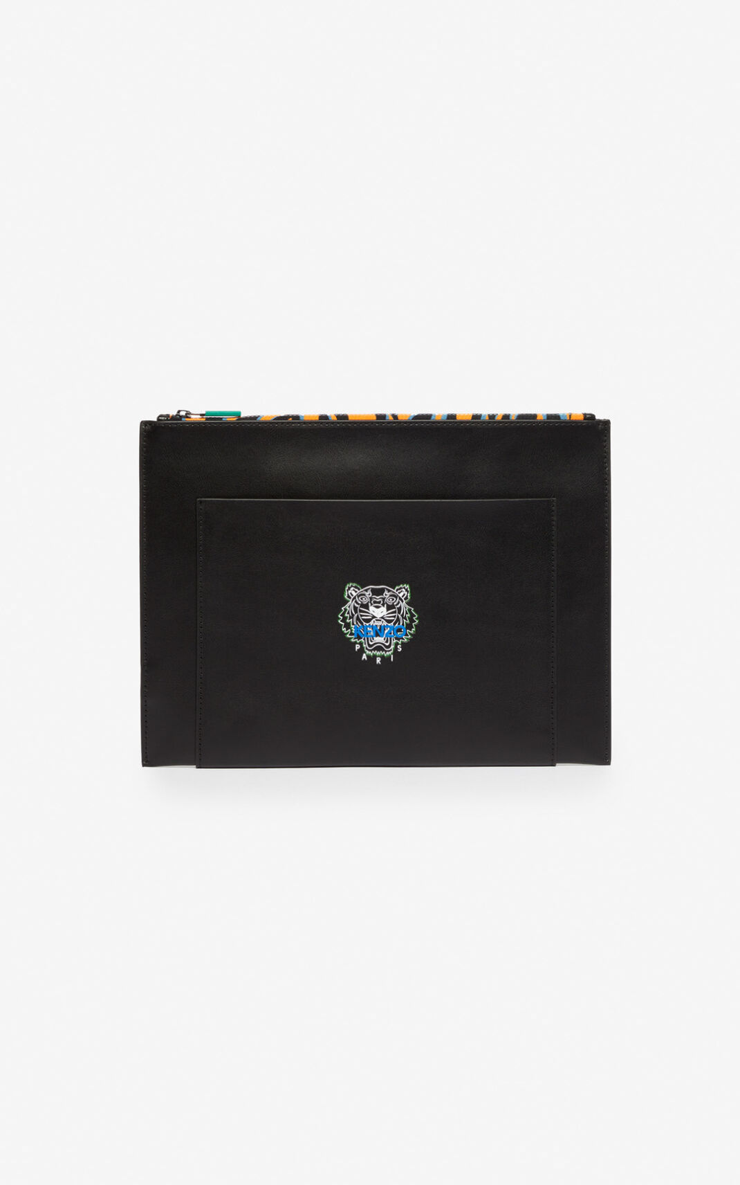 Pochette Kenzo Femme Tiny Tiger A4 Cuir Noir OBQDN-1608